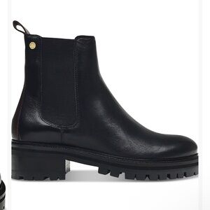 Radley London Keystone Crescent 2.0 Black Leather Chunky Chelsea Boots